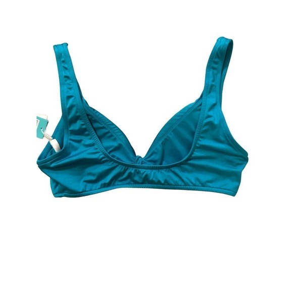 Seafolly Women's Shine On Tie Front Crop Bikini Top Swimsuit Size 12 Blu… - Picture 5 of 5